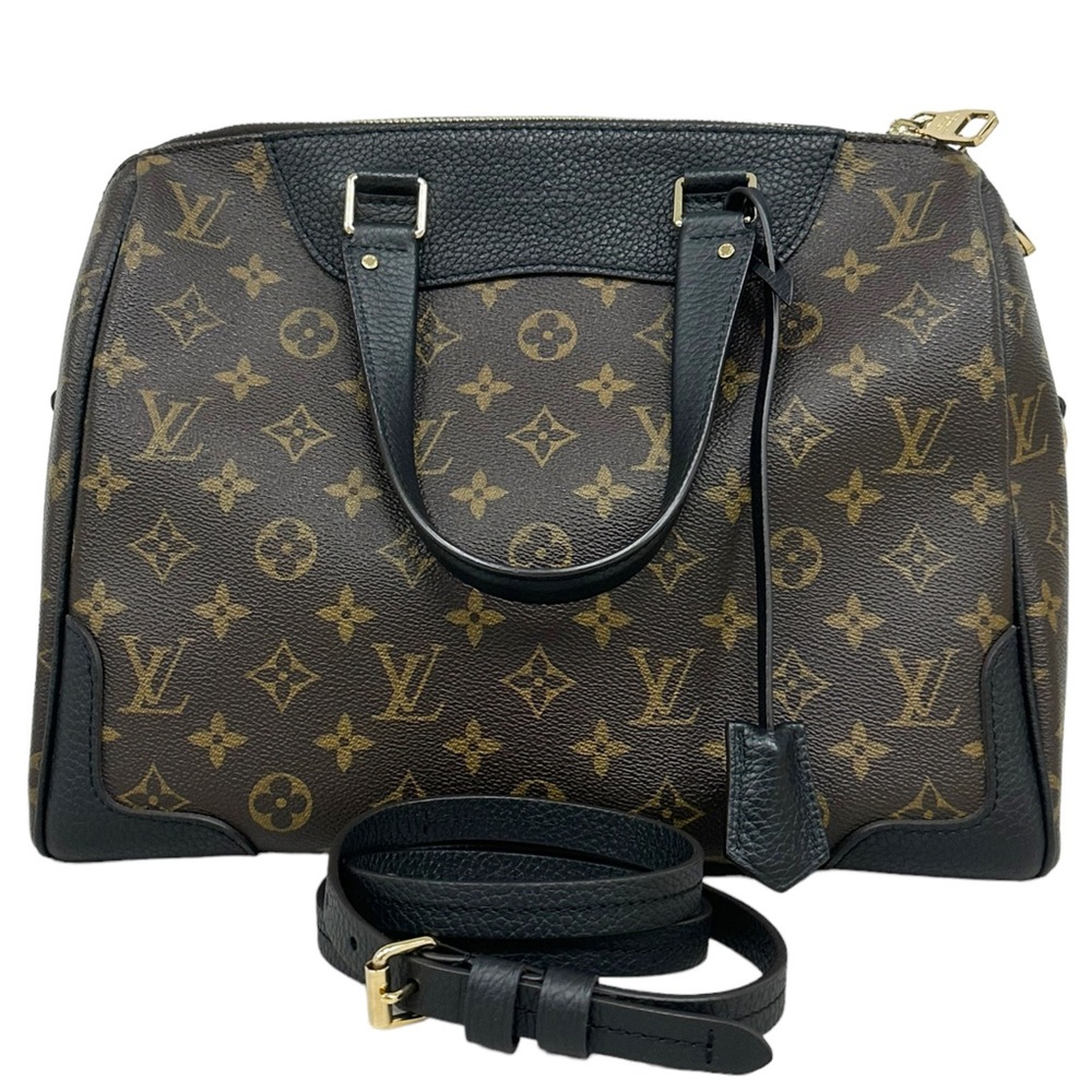 Louis Vuitton Retiro Brown Monogram Nior Black Satchel Duffle Crossbody Canvas - Picture 3 of 13